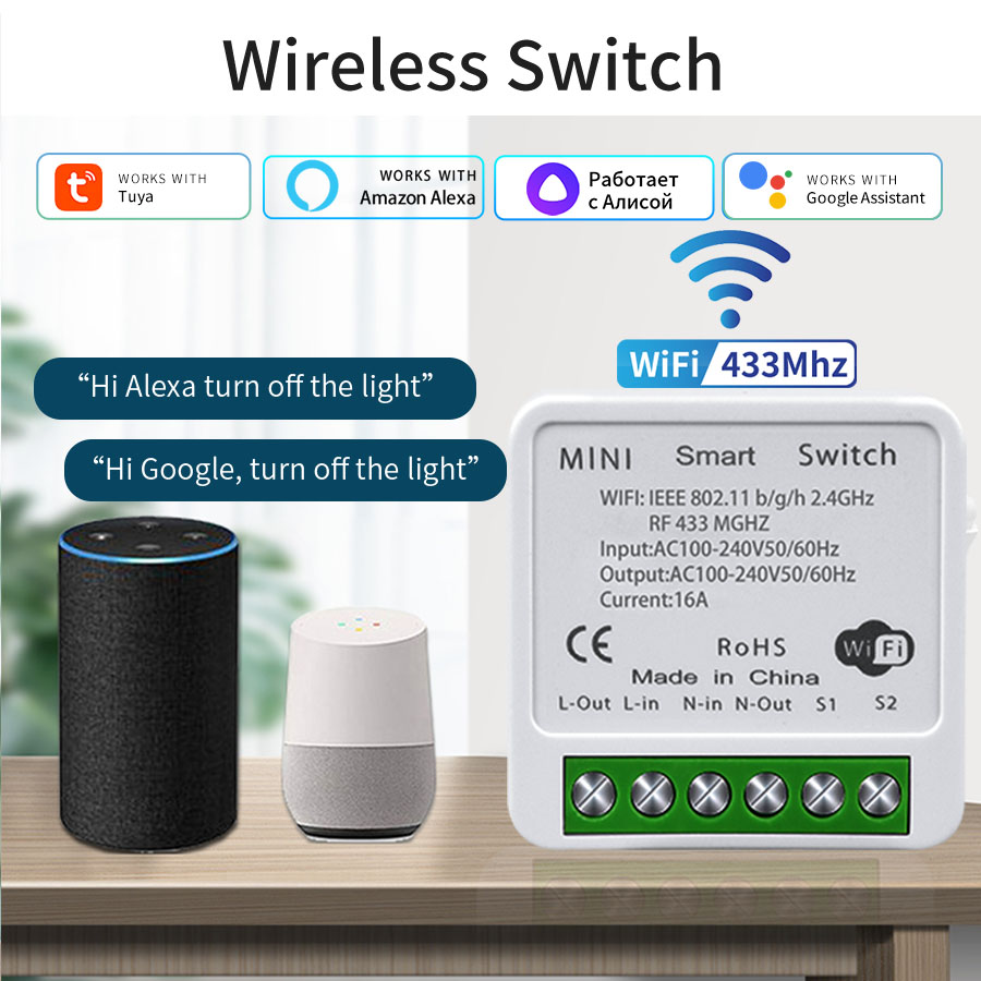 Smart Relay Tuya - Interruptor Inteligente WiFi de 16A 20A,