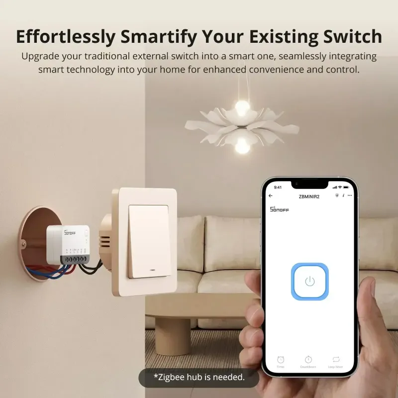 Sonoff - Interruptor inteligente SONOFF Zigbee ZBMINIR2, modo