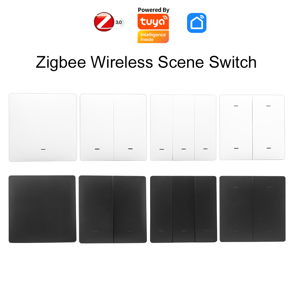 Tuya 4 Channel - Interruptor Inalámbrico Inteligente de 12 Escenas