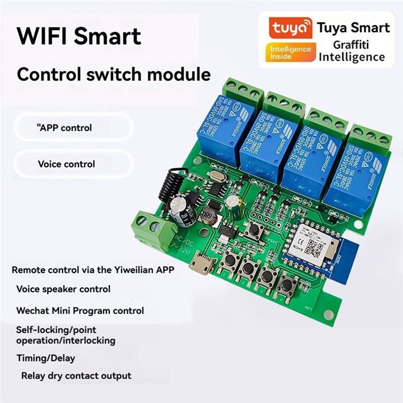 ABZW Tuya Wifi inteligente 4CH - Smart Relay Tuya reseña y precio