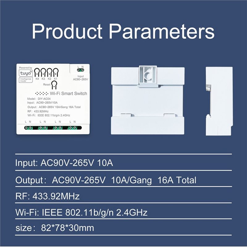 Módulo de interruptor Wi-Fi Tu - Tuya 4 Channel reseña y precio