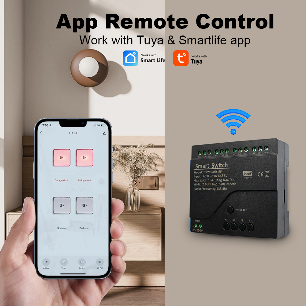 Módulo de interruptor Wifi int - Tuya 4 Channel reseña y precio