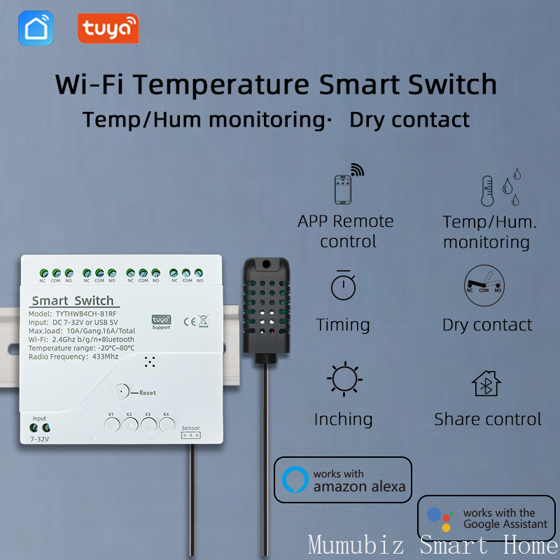 Tuya Smart 7-32V WiFi relé de  - Tuya 4 Channel reseña y precio