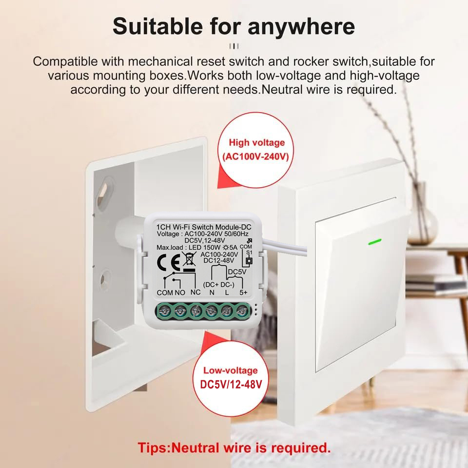 Módulo de interruptor de conta - Tuya 4 Channel reseña y precio