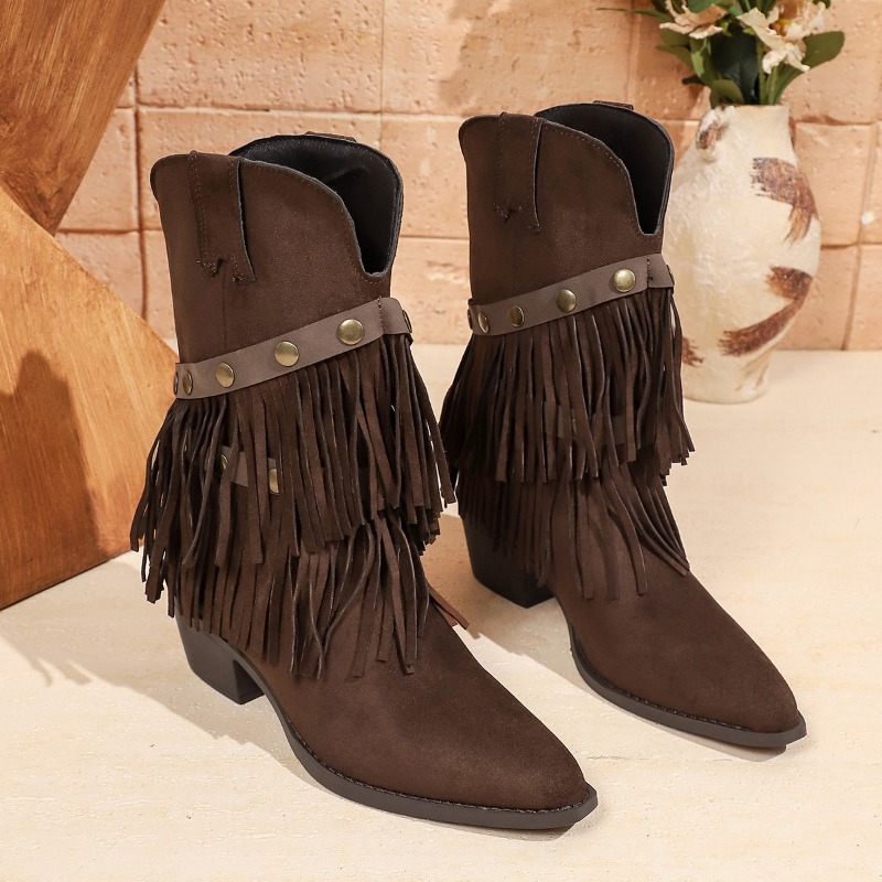 Botines de vaqueros con borlas - Tasmota reseña y precio